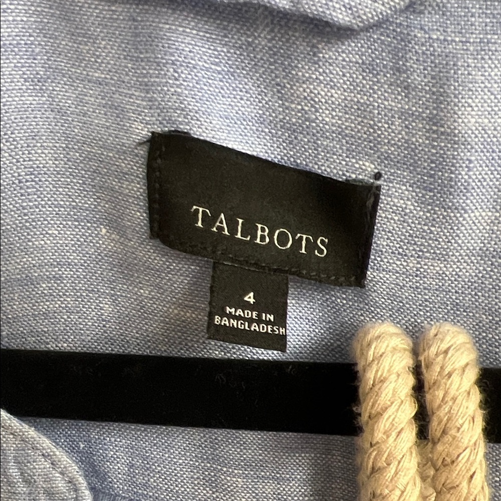 Talbots Light Blue Midi Dress with Button Detail - Picture 4 of 5